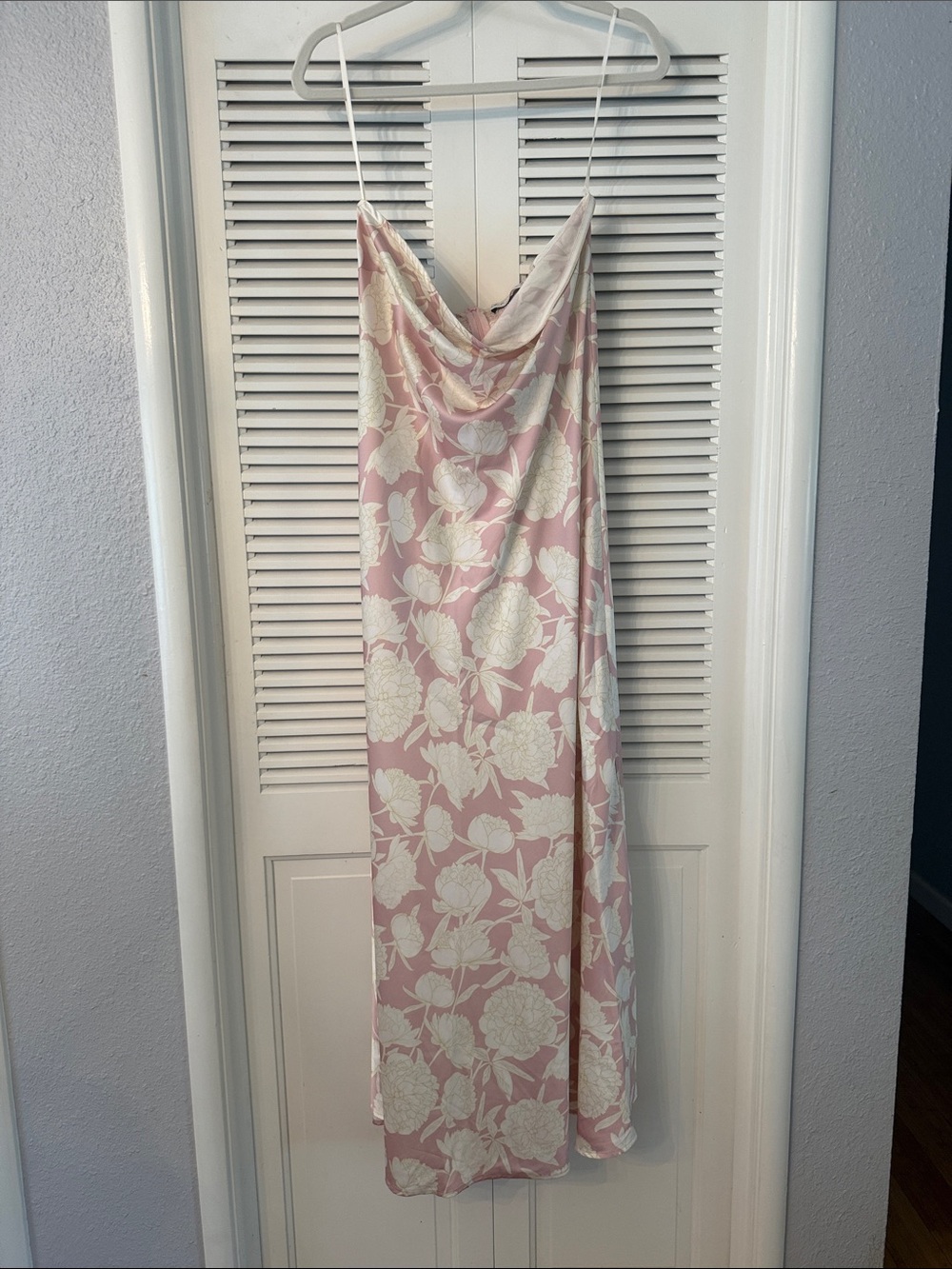 Women's Pink Floral Slip Dress.